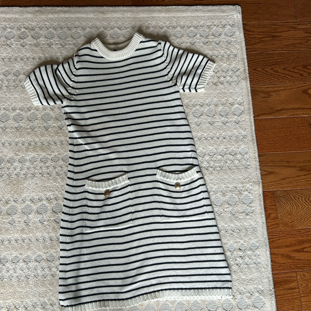 Zara striped sweater dress